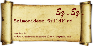 Szimonidesz Szilárd névjegykártya